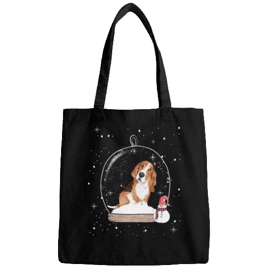 Dog Basset Hound Christmas Basset Hound Dog Snow Globe Pajama 91 Bags