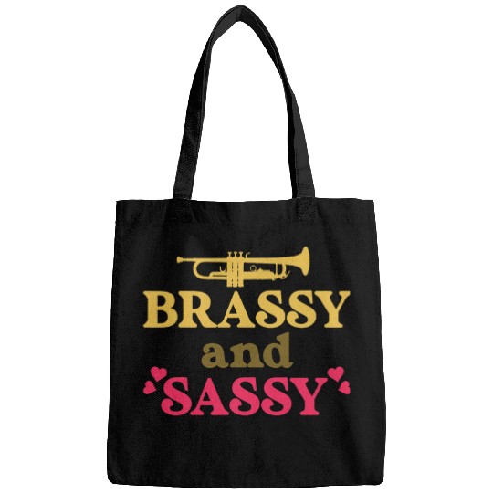 Trumpet Lover Player Girl Brassy And Sassy Bags