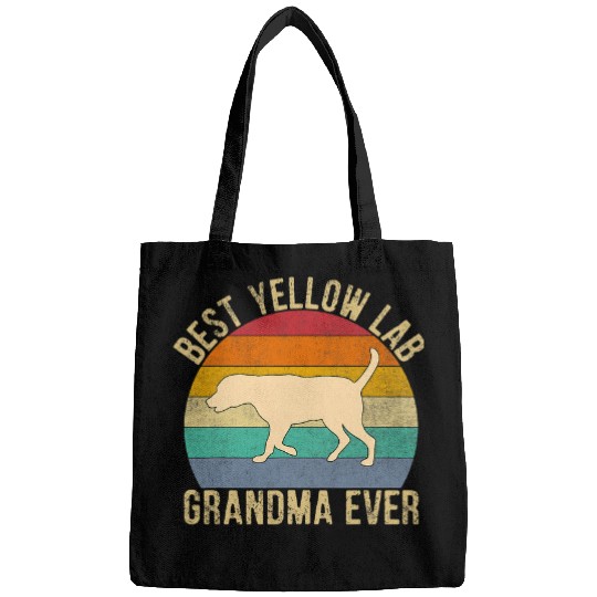 Labrador Lab Dog Yellow Lab Grandma Labrador Retriever vintages Retro Bags