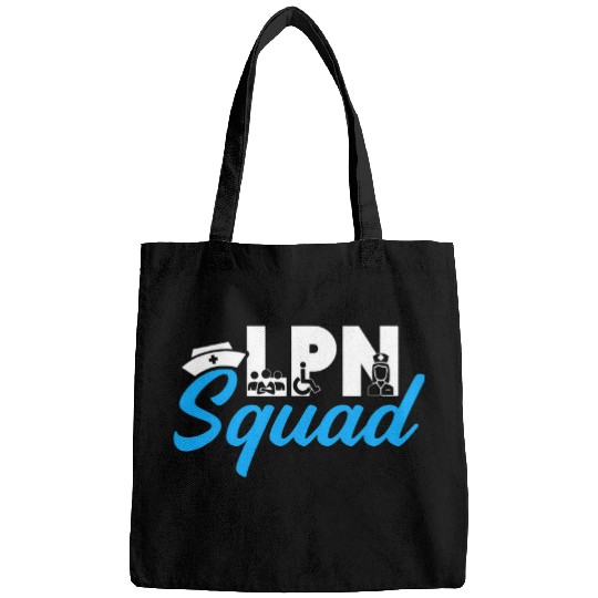 LPN Squad Funny Licensed Practical nurses Nursing Student Bags