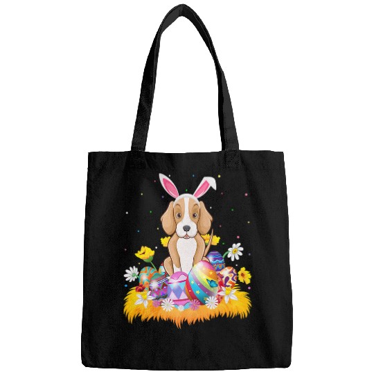 Funny Easter Egg Lover Foxhound Dog Easter Sunday Bags