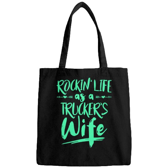 Cute Wife Semi Truck Driver Design For Wives Of Truckers Bags