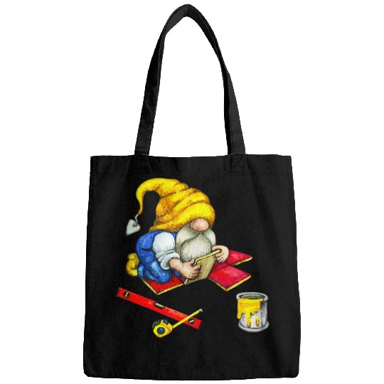 Woodworking Retro Tiler Funny Carpenter Mason Handyman Gnome Builder Carpenter Bags