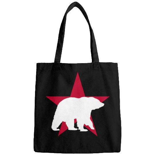 Funny Bear White Norcal Bear With Star Cute Bears Bags