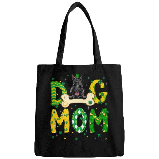 Dog Scottish Terrier Womens Scottish Terrier Mom Dog Mom Shamrock St Patricks Day Bags