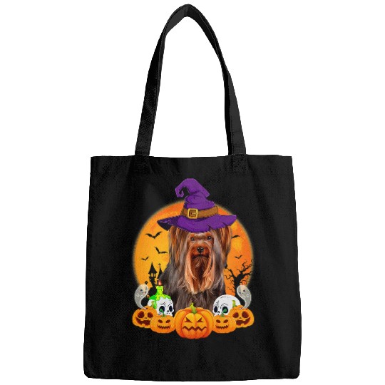 Yorkie Witch Pumpkin Halloween Dog Lover Funny 166 Bags