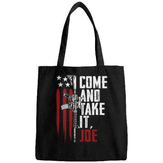 Mens Come And Take It Joe guns Rights Owner AR15 American Flag Bags