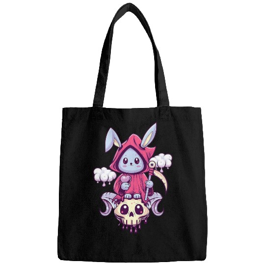 Skeletons Skulls Kawaii Pastel Goth Cute Creepy Rabbit Skull Menhera Occult 23 Skull Bags