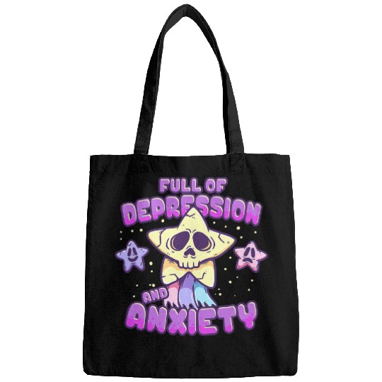 Mental Health Warrior Full of Depression and anxietys Star Mental Health Awareness 437 Bags
