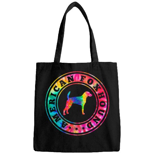 Tie Dye American Foxhound Dog Mom Dad Pet Lover Bags
