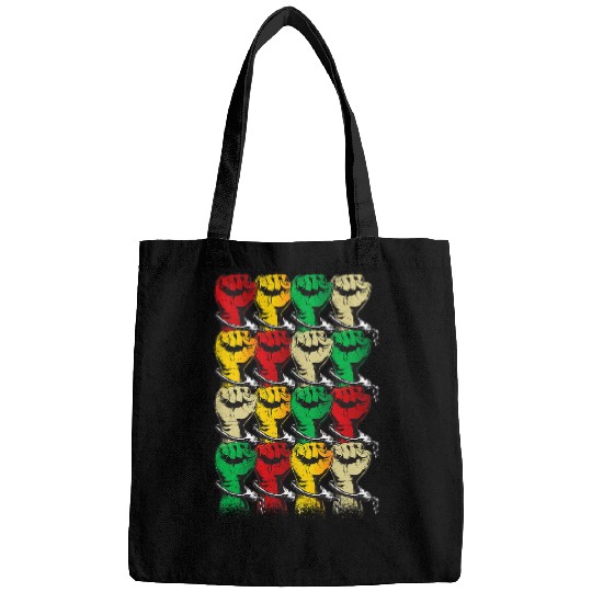 Black history month Black Power Fists for Black Equality Bags