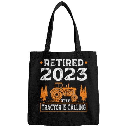Tractor driving Retired Farmer Funny Retirement Tractor Bags