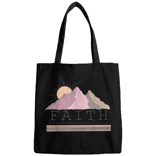 Christian Retro Faith Can move Mountains Jesus Christian Girl Christ Bags