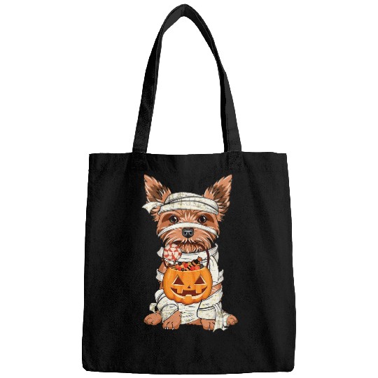 Yorkshire Terrier Cute Halloween Costume Pumpkin Yorkshire Mummy Dog Lovers 287 Yorkie Bags