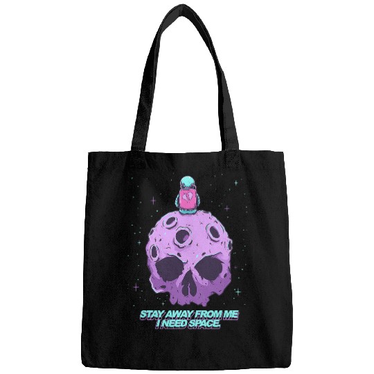Skeletons Skulls Stay Away From Me I Need Space Skull Planet Broken Single 424 Skull Bags