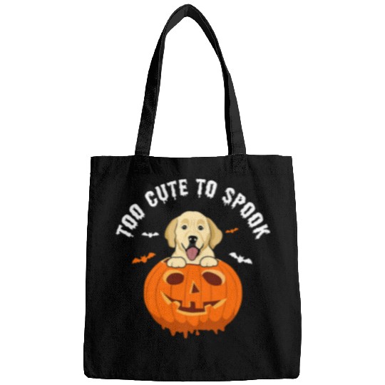 Labrador Lab Dog Halloween Labrador Too Cute to Spook Pumpkin Costume Bags