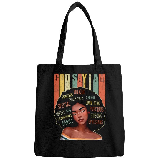 Black Girl God Says I Am Black Melanin History Month Pride 10 Bags