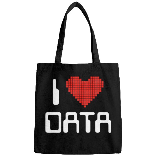 I Love Data Computer Science Statistics Student or Teacher Bags