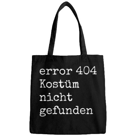 Error 404 Costume Not Found Programmer Bags