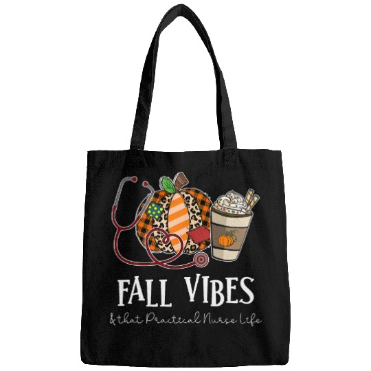 Leopard Pumpkin Fall Vibes And That Practical nurses Life Bags