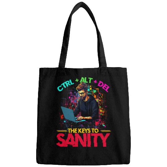 Programmer IT CtrlAltDel The Keys To Sanity Tech Support Bags