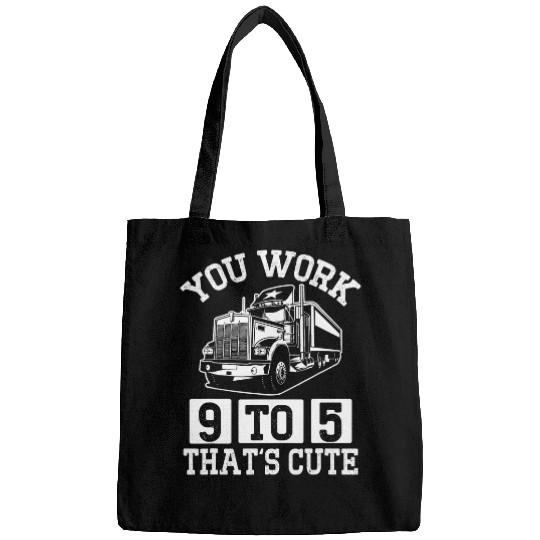 Funny Trucker Gift 18 Wheeler Freighter Truck Driver Bags