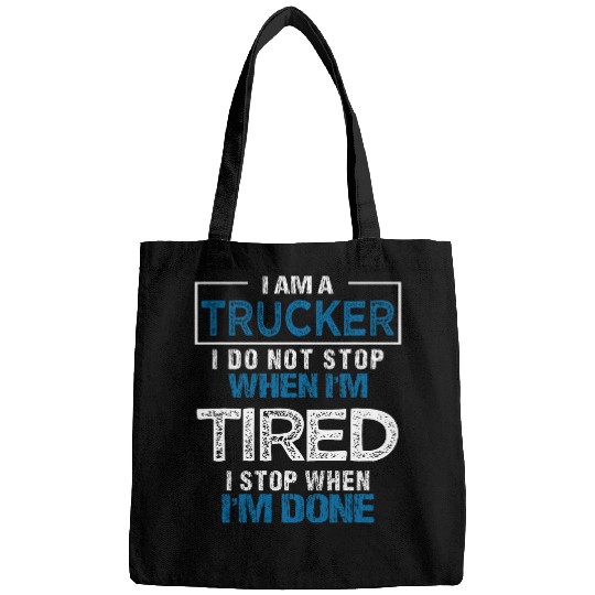 Diesel Trucker Funny Big Rig SemiTrailer Truck Driver 2 Bags