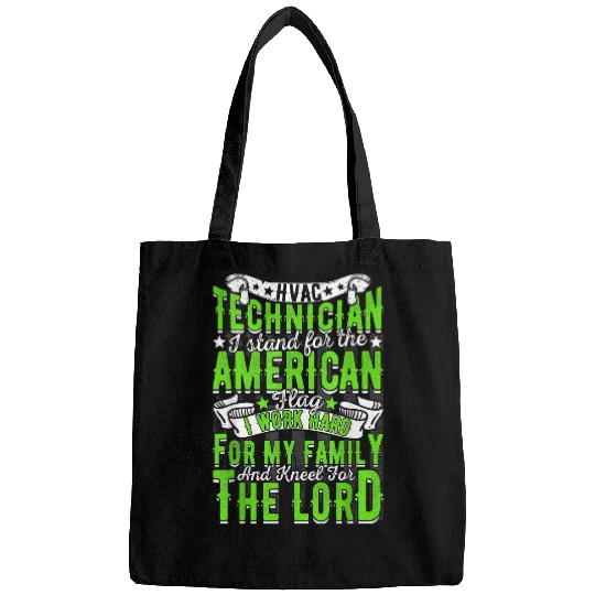 vintages Retro American Flag Proud HVAC Technician Repairman Bags