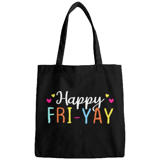 Funny Happy FriYay Friday Lovers Fun Teacher 2 Bags