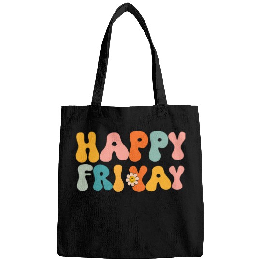 Happy FriYay Friday Lovers Funny Teacher Friyay School Tee Bags