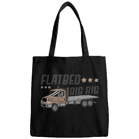 Flatbed Big Rig Semi Trailer Truck Driver Distressed Trucker Bags