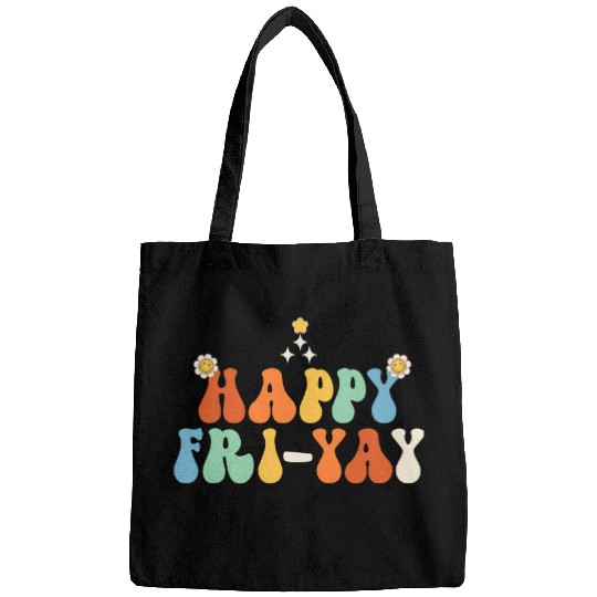 Funny Happy FriYay Friday Lovers Fun Teacher Bags