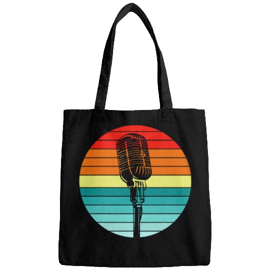 vintages Singer Vocalist Musician Retro Microphone Singing 12 Bags