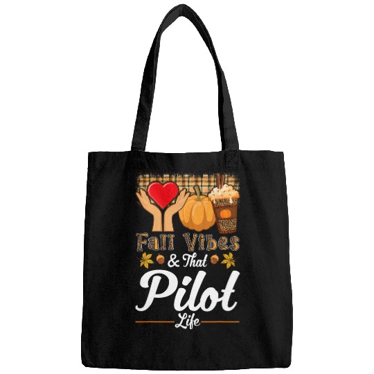Fall Vibes Pilot Life Pumpkin Spice Latte Coffee Leopard Bags