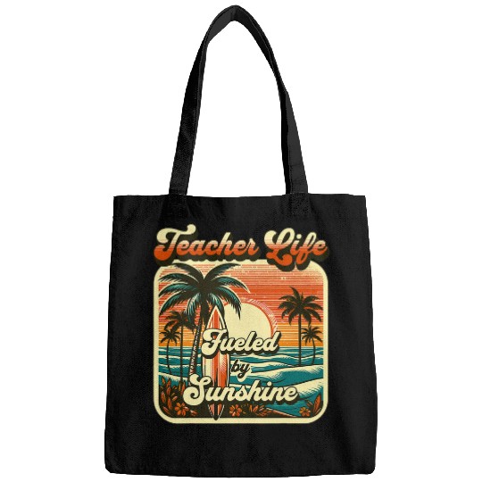 EndofYear Teacher Appreciation Gift Retro Summer Sun Beach Bags