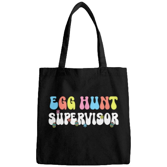 Easter Egg Hunt Supervisor Funny Mom Dad Men Women Kids 1 Bags