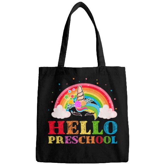 Hello Preschool Rainbow Unicorn Teacher Back To School Bags