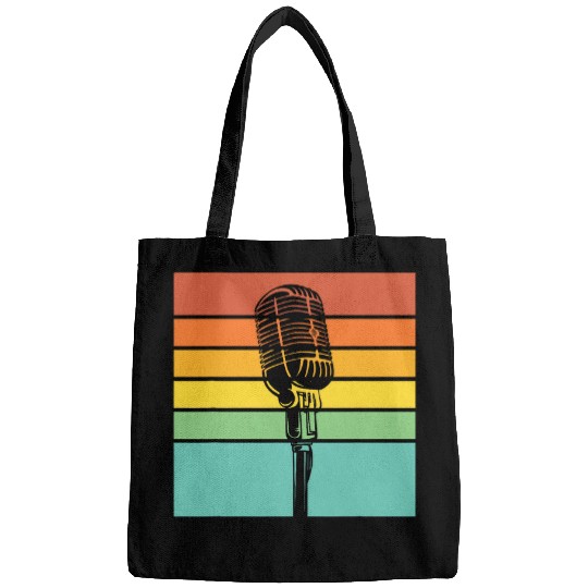 vintages Singer Vocalist Musician Retro Microphone Singing 8 Bags