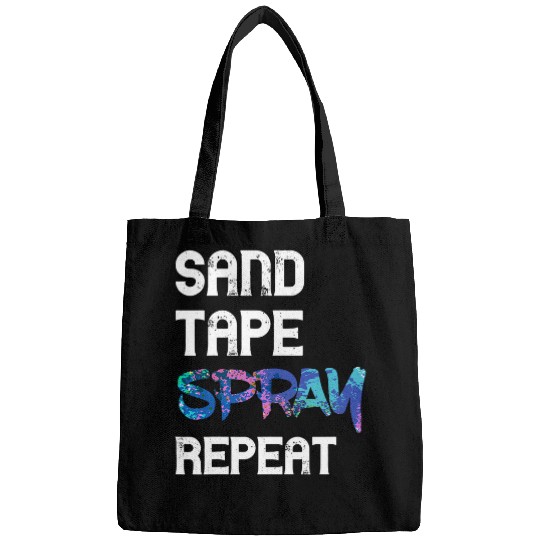 Sand Tape Spray Repeat Autobody Technician Auto Body Painter Bags