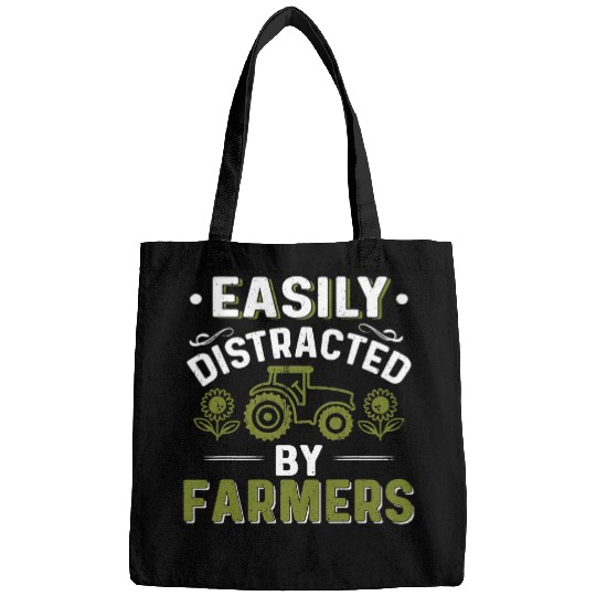 Tractor driving Easily Distracted By Farmers Tractor Agriculture Farm Farmer Bags