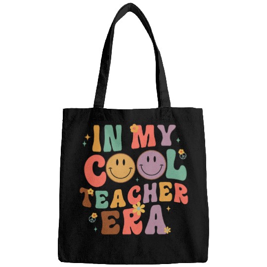 Groovy Retro In My Cool Teacher Era First Day Back To School 1 Bags