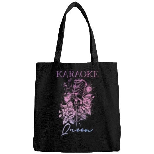 Karaoke Queen Singer vintages Microphone Flowers Singing Girl 3 Bags