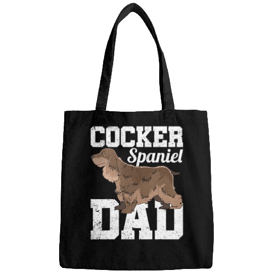 Dog Cocker Spaniel Mens Fathers Day Dog Lover Cocker Spaniel Dad Pet Cocker Spaniel Bags