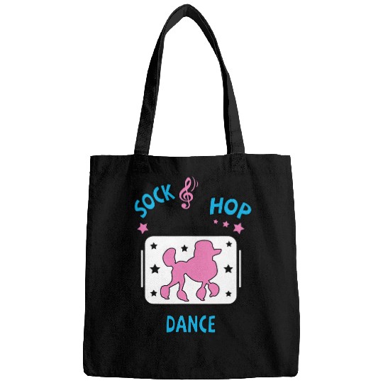 Poodles 1950s Sock Hop Dance Poodle 50s Costume Rockabilly Pink 193 Poodle dog Bags