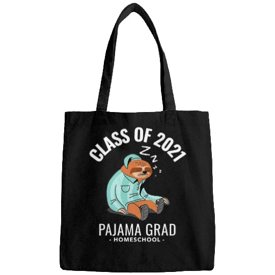 Funny Sloth Graduate Graduating In Pajamas Pajama Grad Bags