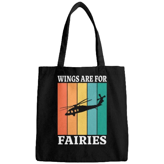 Funny Retro Wartime Helicopters chopper enthusiasts Fans 12 Bags