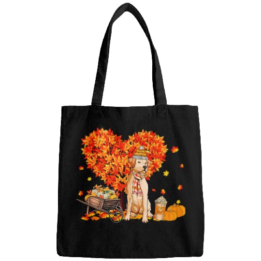 Labrador Lab Dog Labrador Autumn Tree Fall Leaves Pumpkin Dog Lover 40 Bags