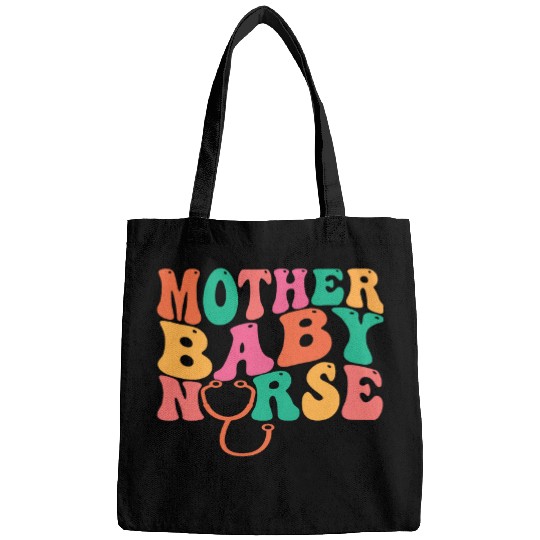 Retro Groovy Mother Baby nurses Postpartum Nursing Student Bags