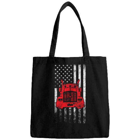 American Truck Driver Flag 18 Wheeler Trucking Trucker Gift Bags