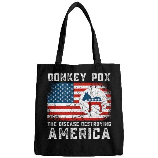 Donkey Pox The Disease Destroying America Funny antis Biden 221 Bags